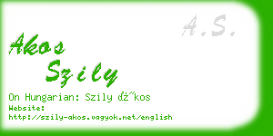 akos szily business card